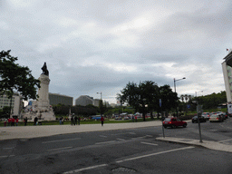 The Praça do Marquês de Pombal square with the statue of the Marquess of Pombal and the Eduardo VII Park