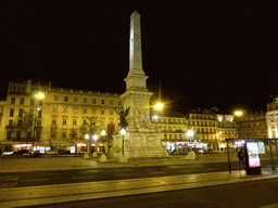 The Monumento aos Restauradores monument at the Praça dos Restauradores square, by night