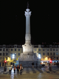 The Column of Pedro IV at the Rossio Square, by night