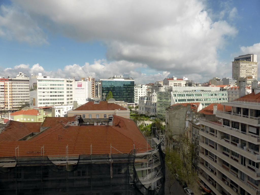 Buildings at the Rua Luciano Cordeiro street, viewed from the restaurant at the top floor of the Embaixador Hotel