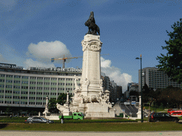 The statue of the Marquess of Pombal at the Praça do Marquês de Pombal square
