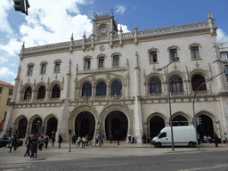 Front of the Rossio Railway Station at the Praça Dom João da Câmara square