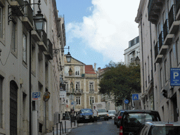 The Rua Serpa Pinto street with the facade of the Casa do Ferreira das Tabuletas building