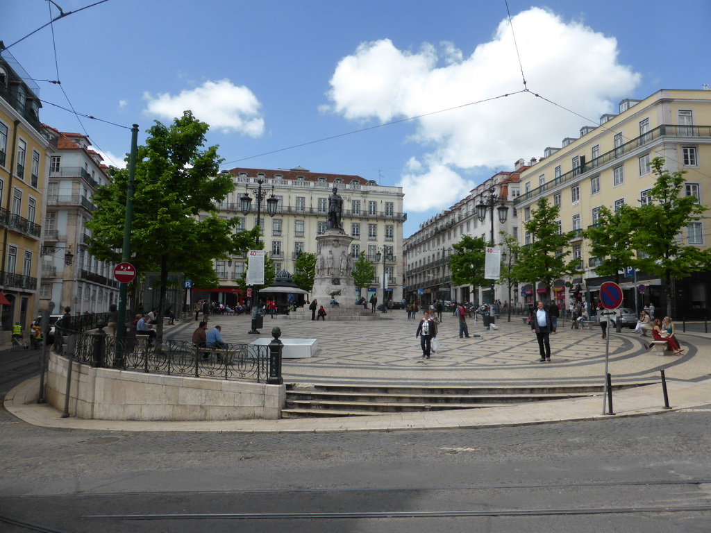 The Praça Luís de Camões square with a statue of Luís de Camões