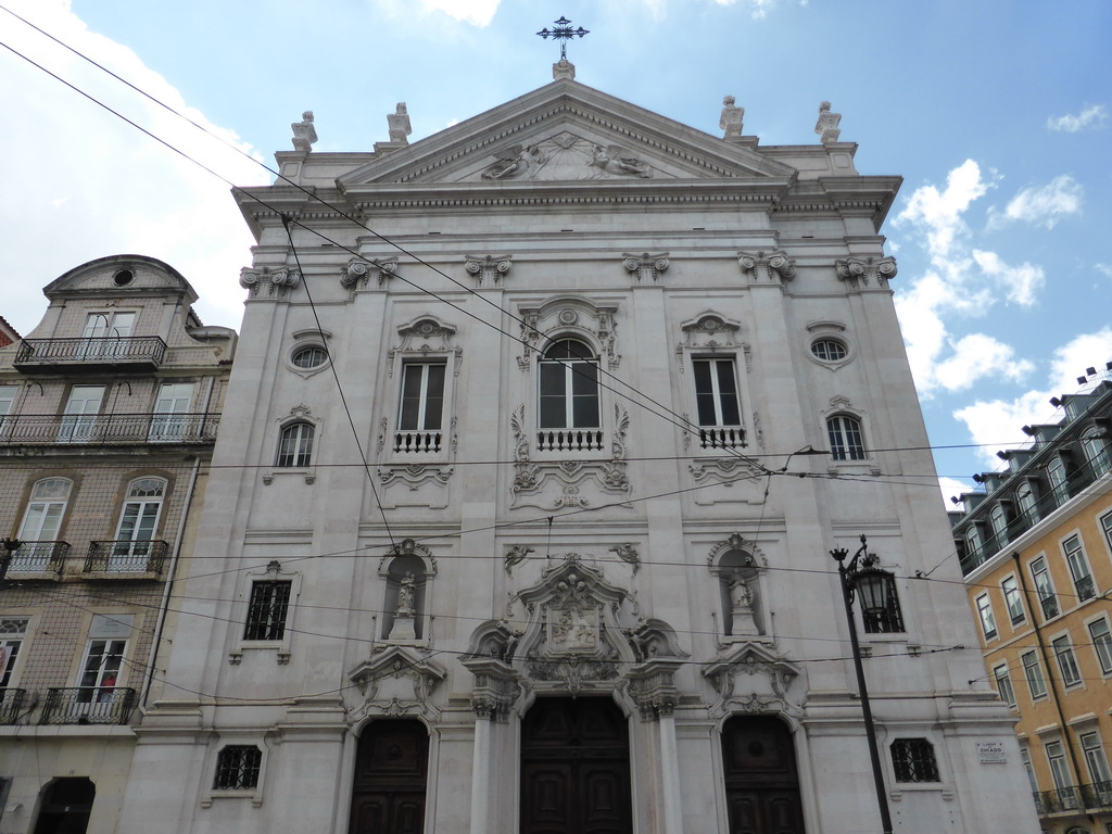 Front of the Igreja da Encarnação church at the Largo do Chiado square