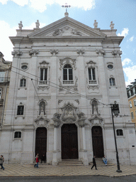Front of the Igreja da Encarnação church at the Largo do Chiado square