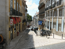 The Rua das Flores street, viewed from the Praça Luís de Camões square