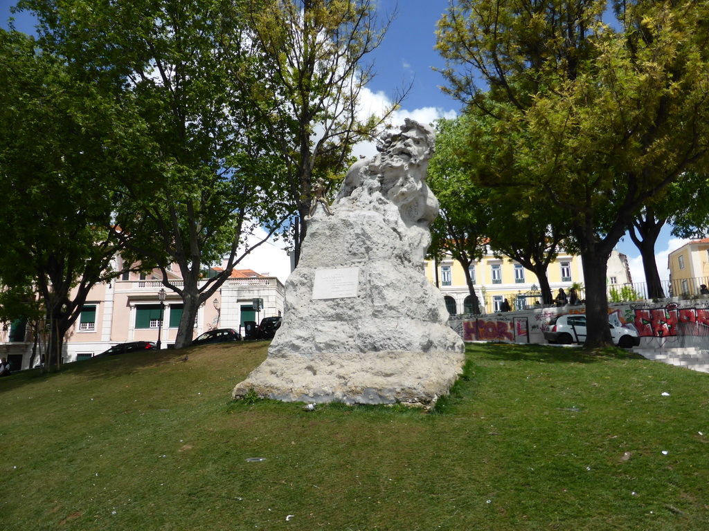 Statue of Adamastor at the Miradouro da Santa Catarina viewpoint