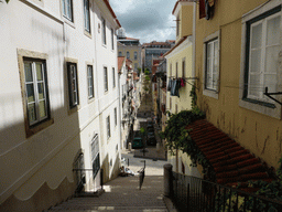 The Travessa da Laranjeira staircase, viewed from the Rua Marechal Saldanha street