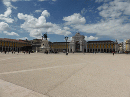 The Praça do Comércio square with the equestrian statue of King José I and the Arco da Rua Augusta arch