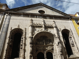 Facade of the Igreja de Nossa Senhora da Conceição Velha church at the Rua da Alfândega street