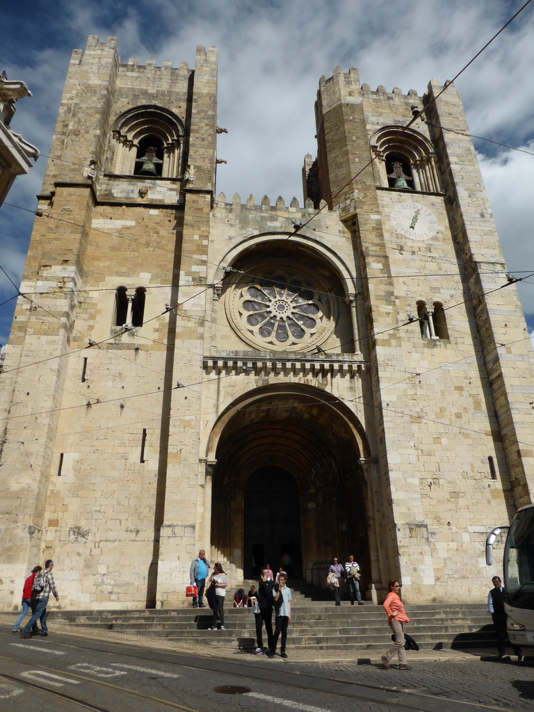 Front of the Lisbon Cathedral at the Largo da Sé street