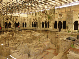 Ruins at the central square of the Cloister of the Lisbon Cathedral