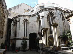 Back side of the Lisbon Cathedral, and pillars at the Cloister of the Lisbon Cathedral