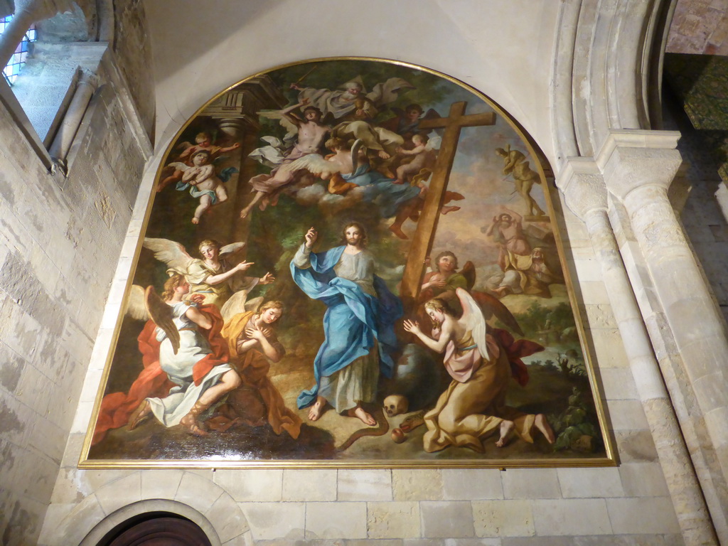 Painting above the entrance to the upper floor of the Lisbon Cathedral
