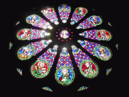 Rose window at the Lisbon Cathedral, viewed from the upper floor