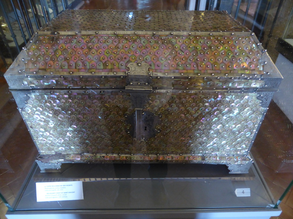 Chest with the relics of St. Vincent in the Treasury at the upper floor of the Lisbon Cathedral