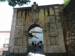 Entrance gate to the São Jorge Castle at the Rua de Santa Cruz do Castelo street