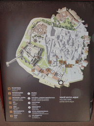 Map of the São Jorge Castle at the ruins of the former Royal Palace of the Alcáçova at the São Jorge Castle