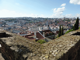 The northwest side of the city, viewed from the ruins of the former Royal Palace of the Alcáçova at the São Jorge Castle