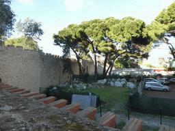 Northeastern wall leading to the archaeological site of the São Jorge Castle