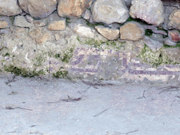 Decorations on a wall at the Moorish Quarter section of the archaeological site of the São Jorge Castle