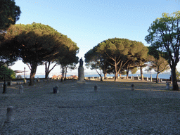 The Praça d`Armas square at the São Jorge Castle, with the statue of Afonso Henriques