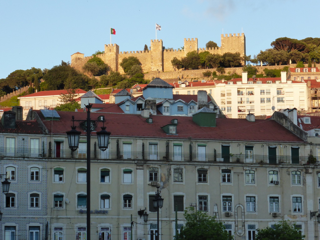 The west side of the São Jorge Castle, viewed from the Praça Dom João da Câmara square