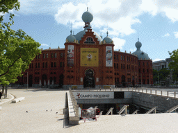 The west side of the Praça de Touros do Campo Pequeno bullring, viewed from the sightseeing bus