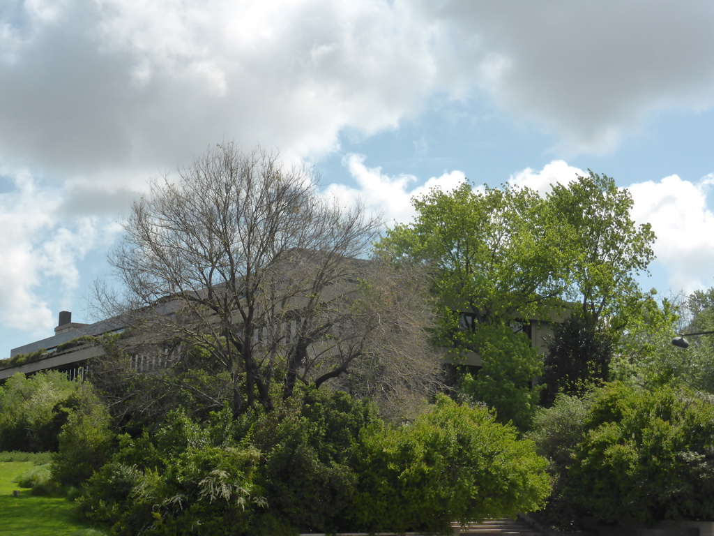 Northwest side of the Calouste Gulbenkian Museum at the Praça Espanha square, viewed from the sightseeing bus