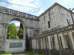 The Mãe d`Água das Amoreiras aqueduct and the Amoreiras` Garden, viewed from the sightseeing bus