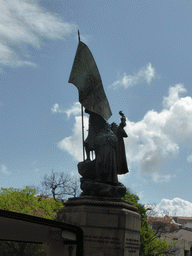 The Monument to Pedro Álvares Cabral at the Avenida Álvares Cabral avenue, viewed from the sightseeing bus