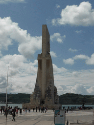 The Padrão dos Descobrimentos monument and the Rio Tejo river, viewed from the sightseeing bus