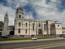 Front of the Jerónimos Monastery at the Praça do Império square