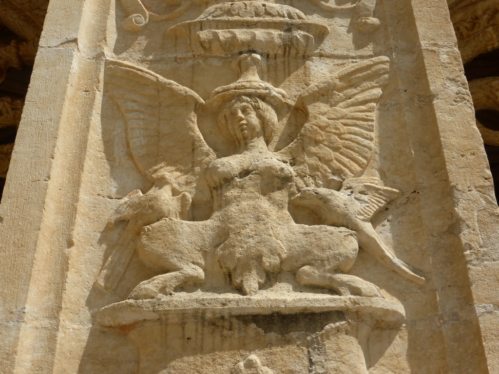 Relief on one of the arches of the Cloister at the Jerónimos Monastery