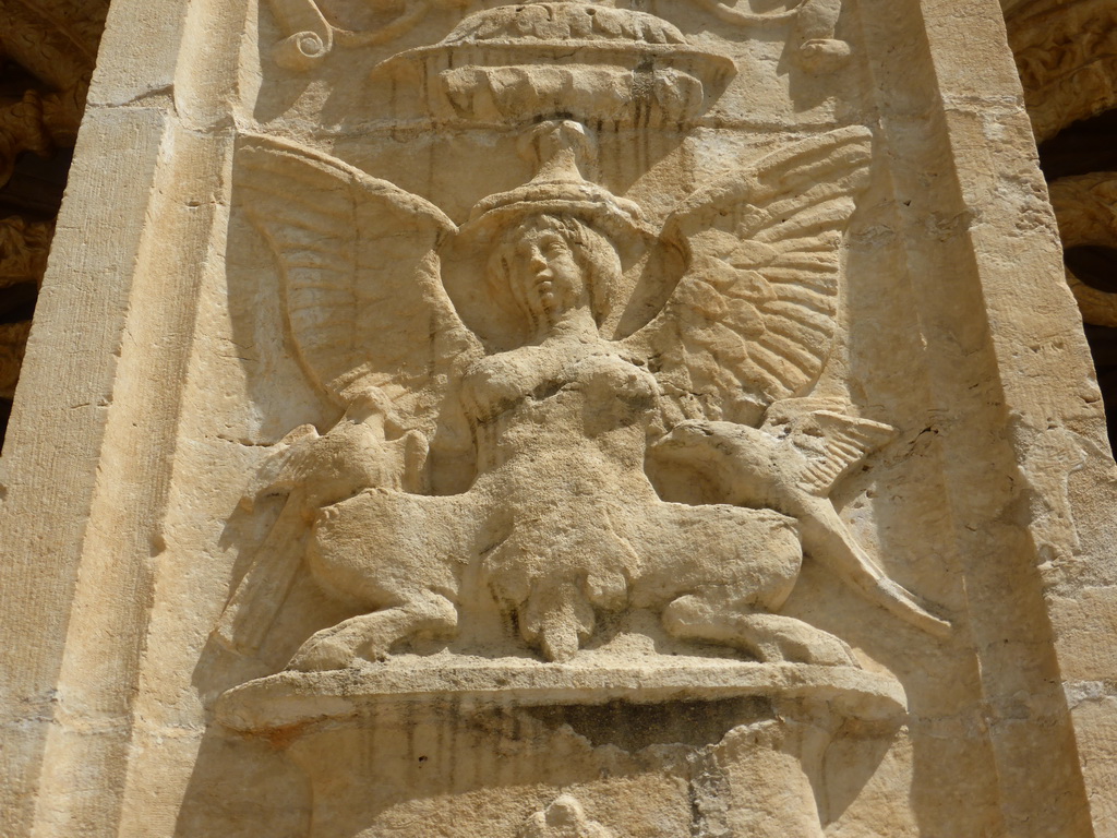 Relief on one of the arches of the Cloister at the Jerónimos Monastery