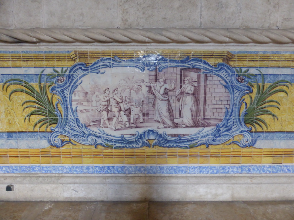 Painted tiles at the Refectory at the Cloister at the Jerónimos Monastery