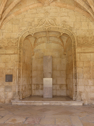 Tomb of Fernando Pessoa at the Cloister at the Jerónimos Monastery