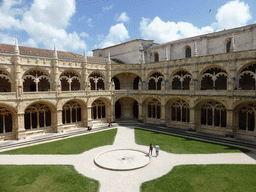 Central square of the Cloister at the Jerónimos Monastery, viewed from the upper floor