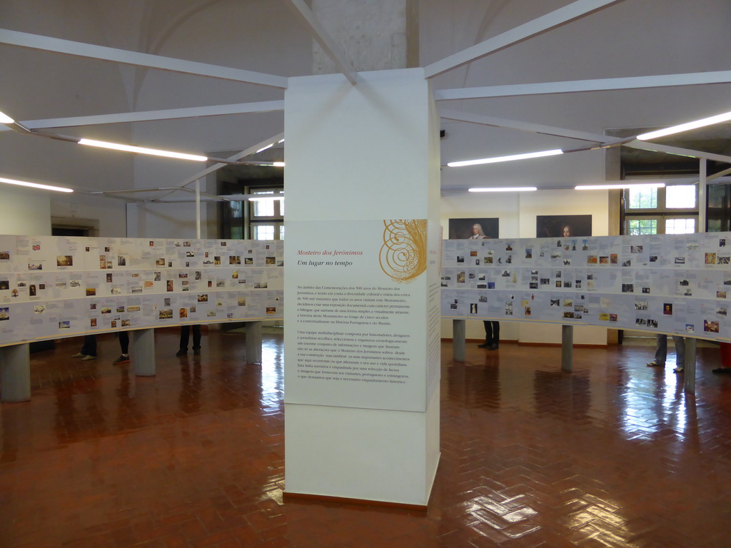 Exhibition `Um lugar no tempo` at the upper floor of the Cloister at the Jerónimos Monastery