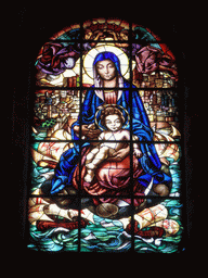 Stained glass window at the Church of Santa Maria at the Jerónimos Monastery