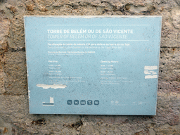 Information on the Torre de Belém tower