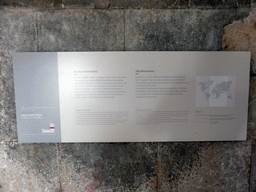 Information on the discoveries, at the Kings` Chamber at the second floor of the Torre de Belém tower
