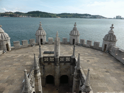 The ground floor and first floor of the Torre de Belém tower, viewed from the Loggia at the second floor