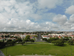 The Belém neighbourhood, viewed from the top of the Torre de Belém tower