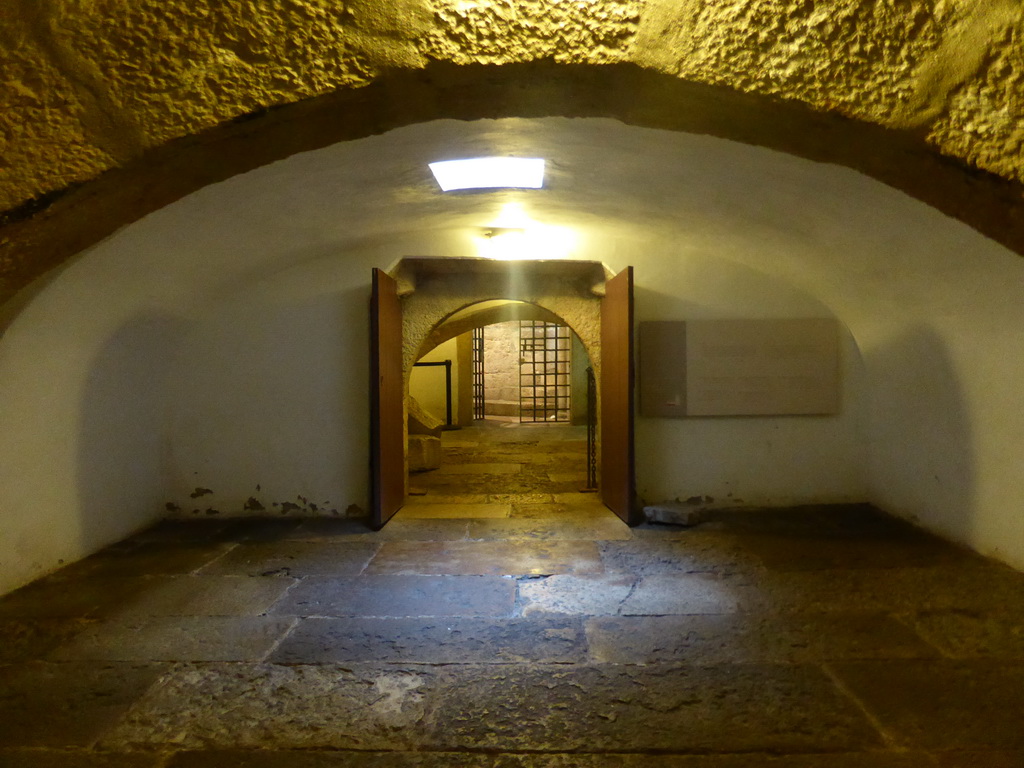 Prison cell in the basement of the Torre de Belém tower