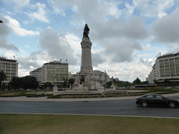 The statue of the Marquess of Pombal at the Praça do Marquês de Pombal square