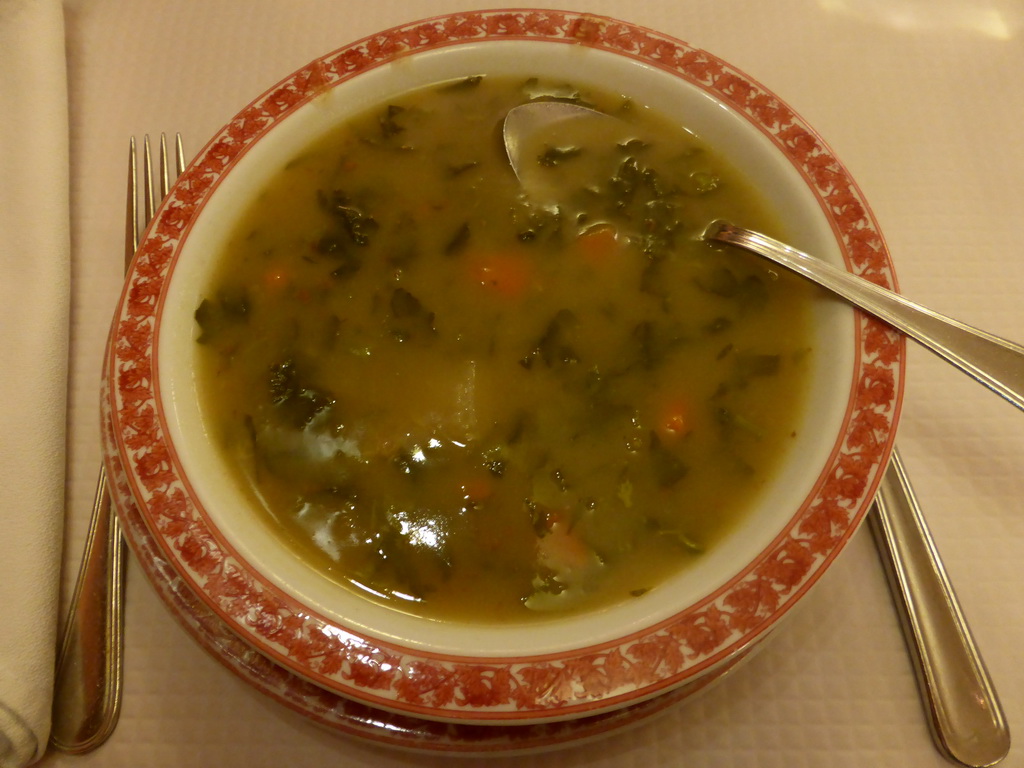 Soup at the Restaurante O Carteiro at the Rua Santa Marta street