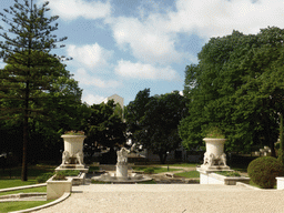 The Jardim de São Bento garden at the Calçada da Estrela street, viewed from the bus