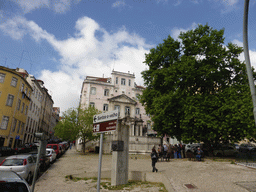 Square at the crossing of the Avenida Dom Carlos I avenue and the Rua da Esperança, viewed from the bus